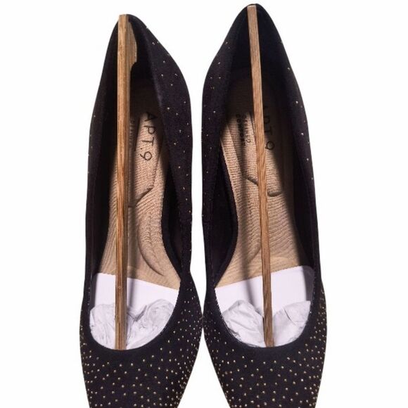 Apt. 9 Accent Studded Black Heels - Picture 7 of 9